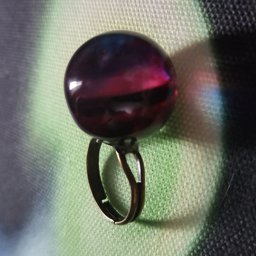 Colorful Swirl Statement Ring - Picture 5 of 7